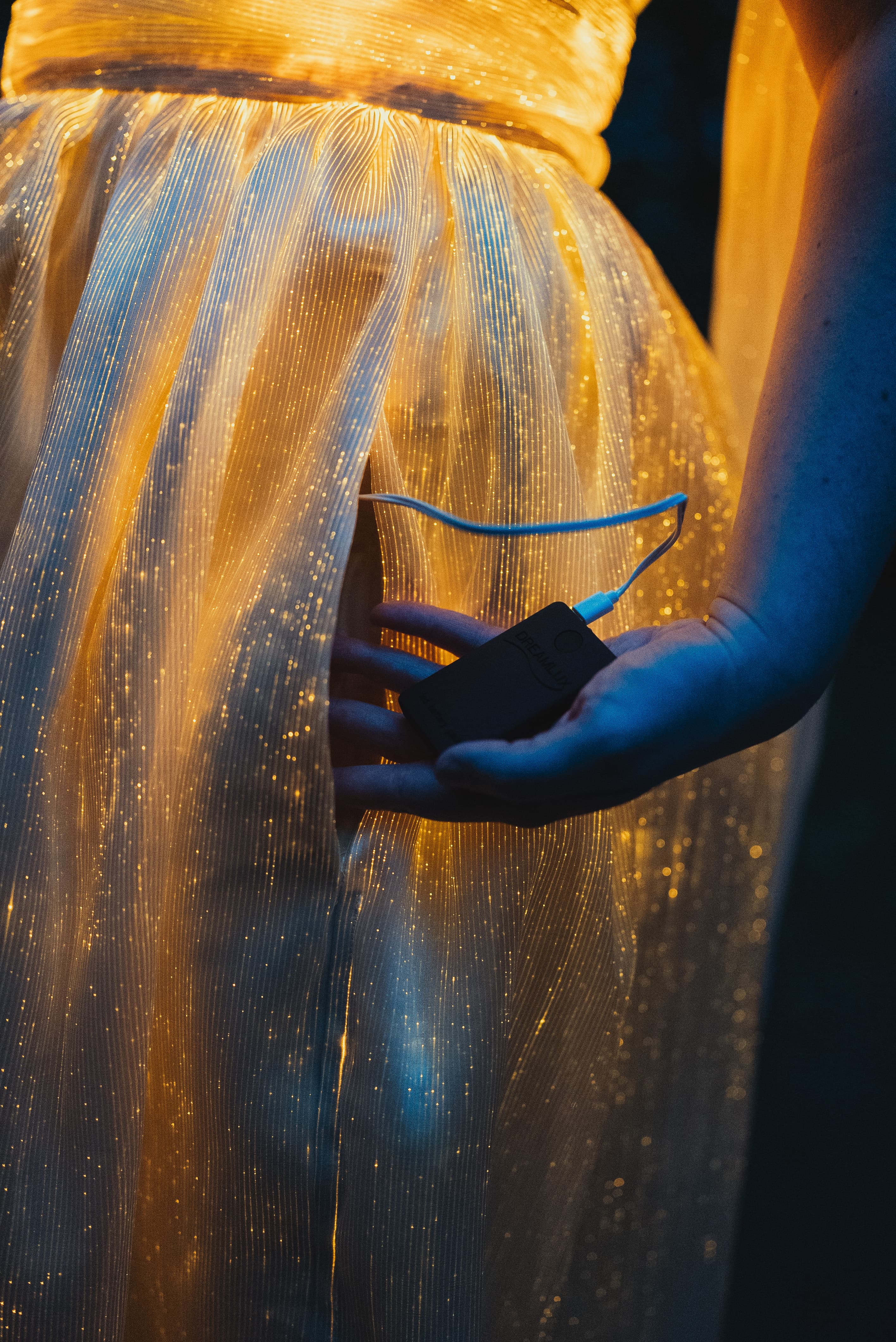 Fiber Optic Dress drape