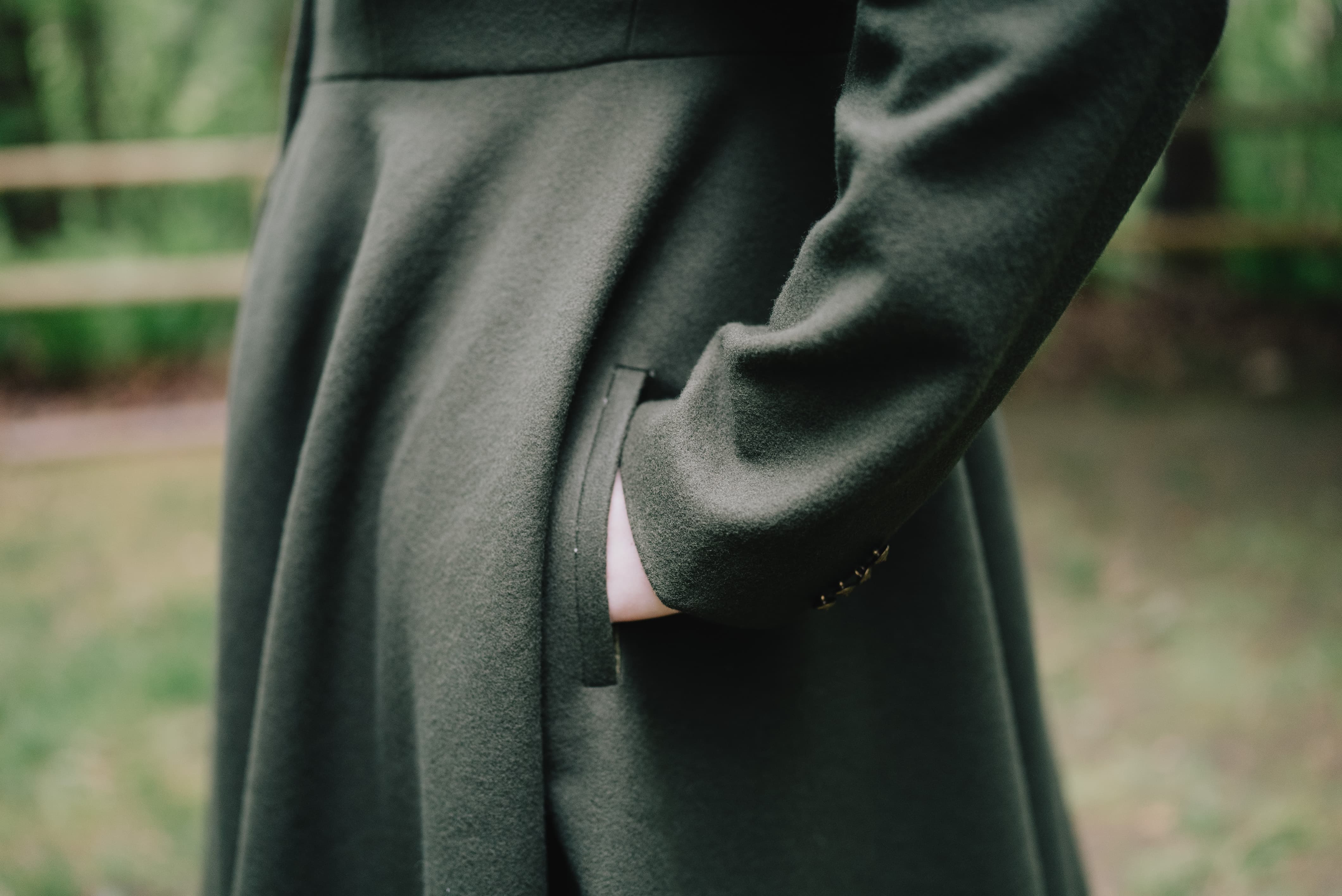 Embroidered Coat collar detail