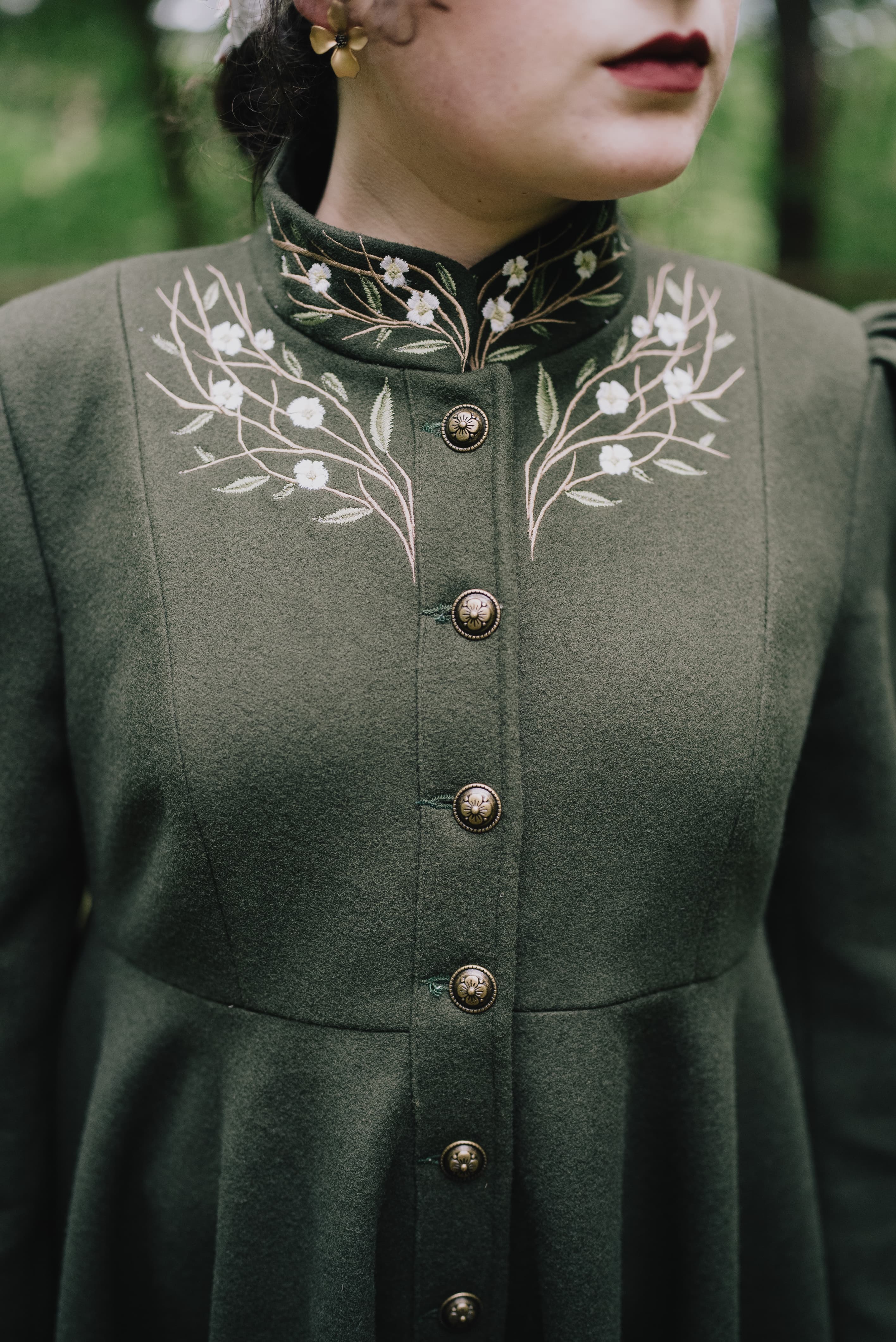 Embroidered Coat front
