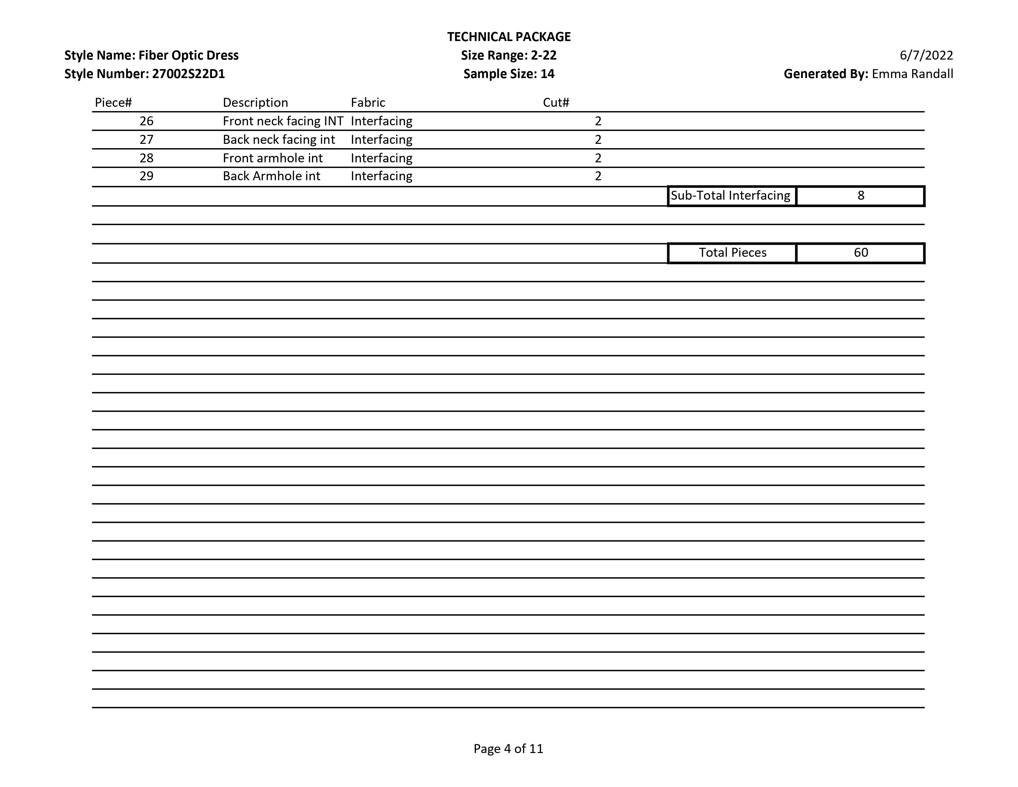 Fiber Optic Dress tech pack page 4